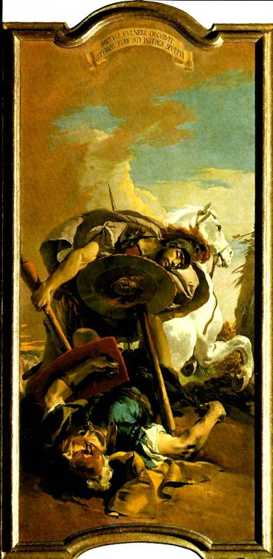 Giovanni Battista Tiepolo konsul lucius brutus dod och hannibal igenkannande hasdrubals huvud